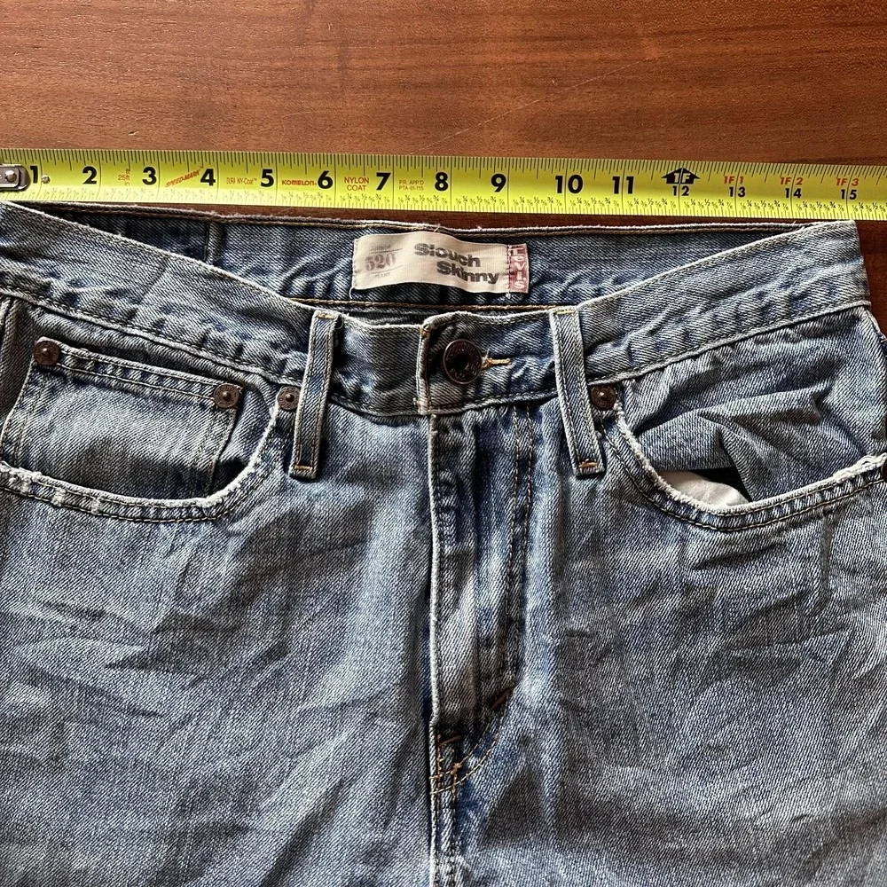 Levi's 520 Slouch Skinny Jeans Womens 18 Regular Blue‎ Cotton Runs Small